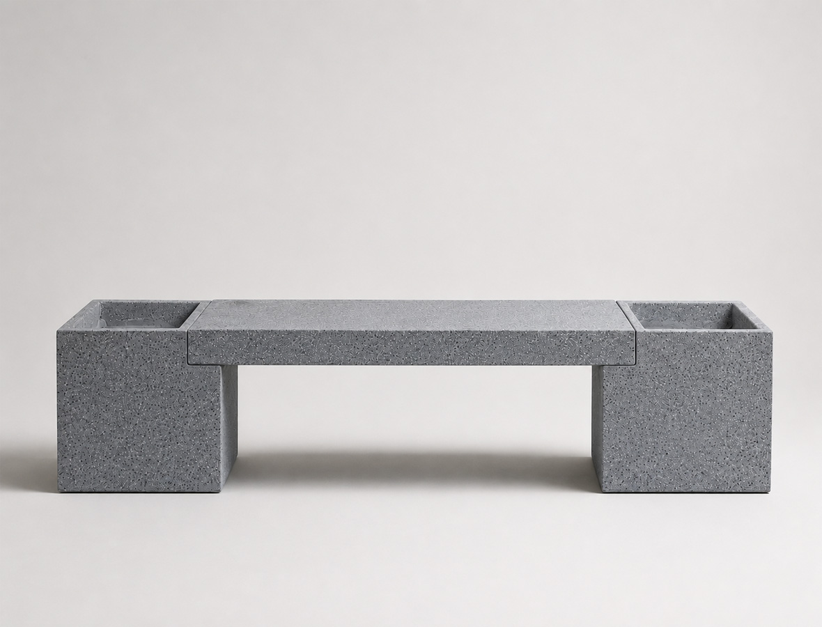 Terrazzo Bench X Planters