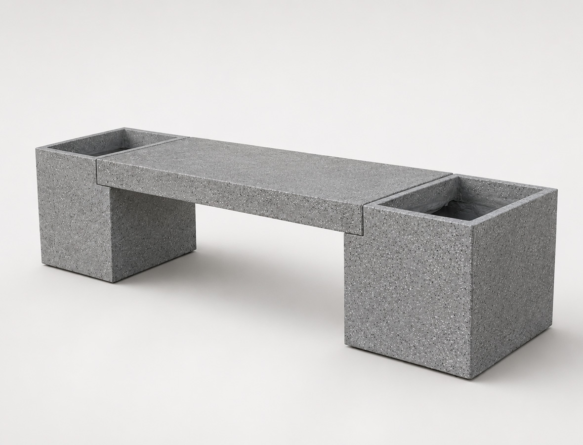 Terrazzo Bench X Planters