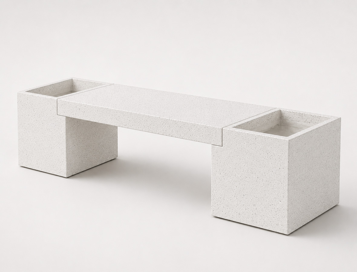 Terrazzo Bench X Planters