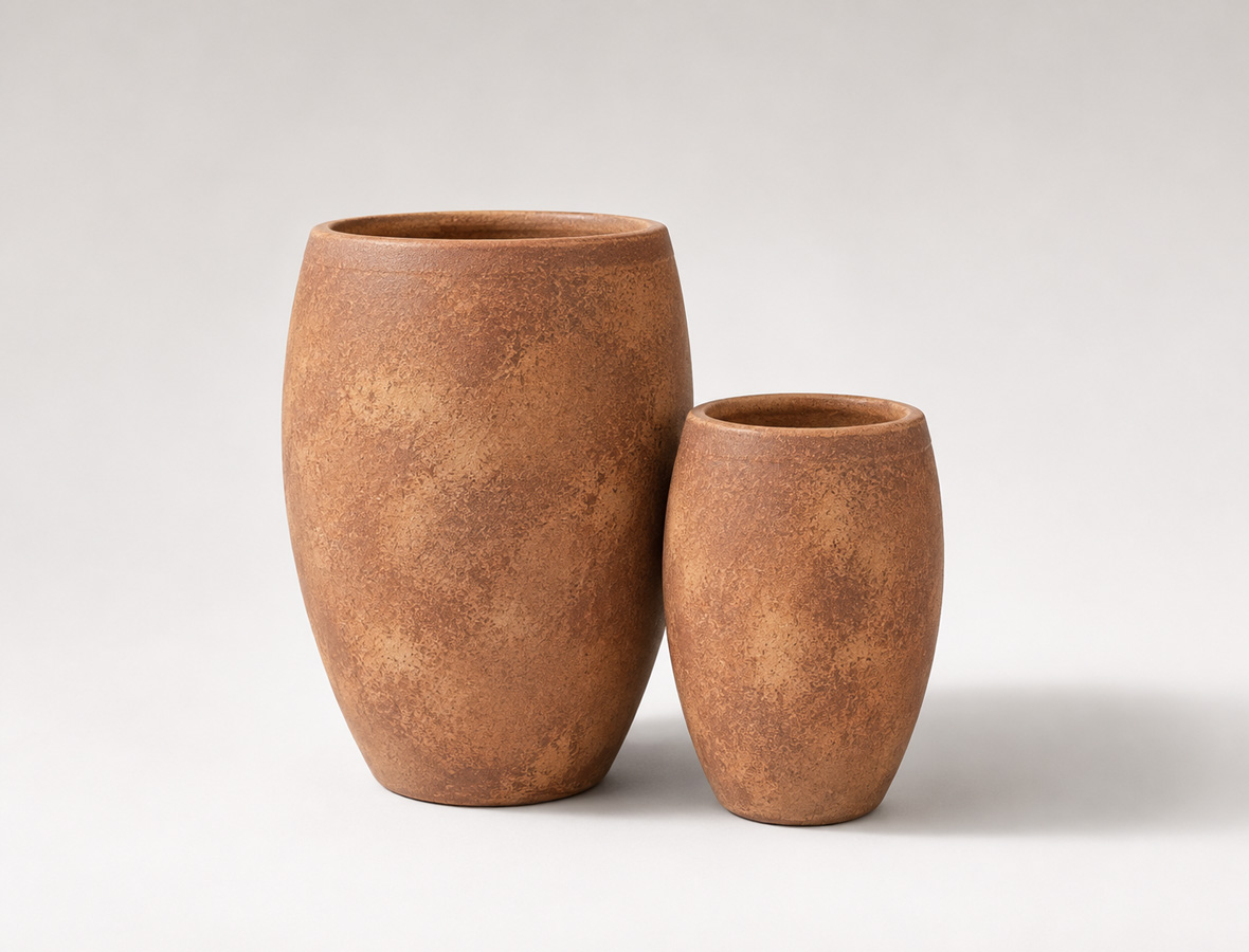 Rustic Barrel Pot