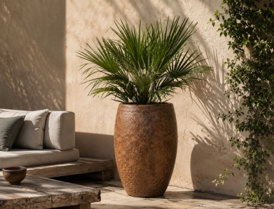 Rustic Barrel Pot