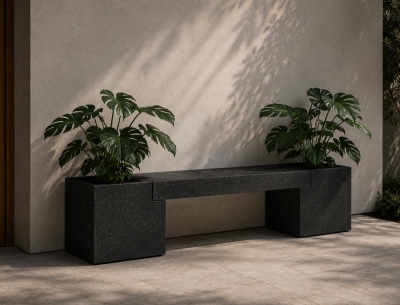 Terrazzo Bench X Planters